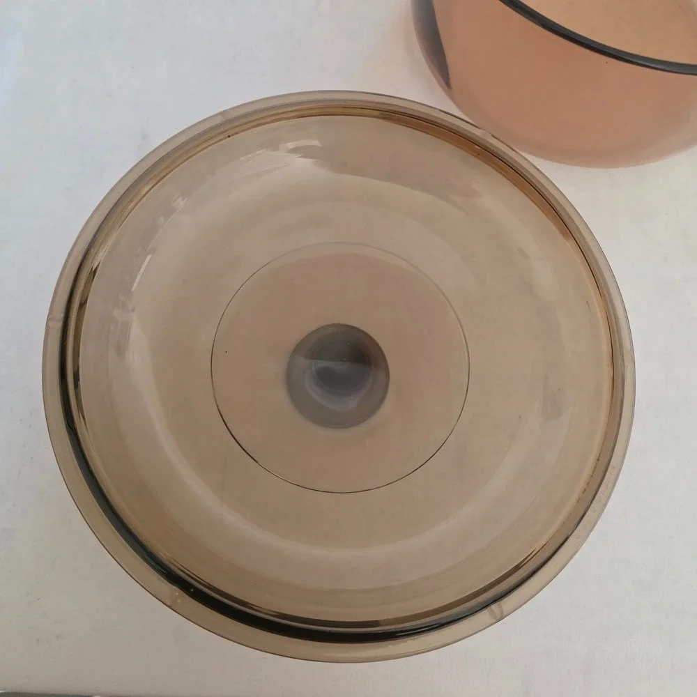 Visions Corning Amber Glass Saucepan 2.5L with Lid Made in USA  NWOT